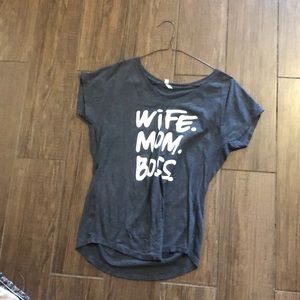 Wife mom boss tee
